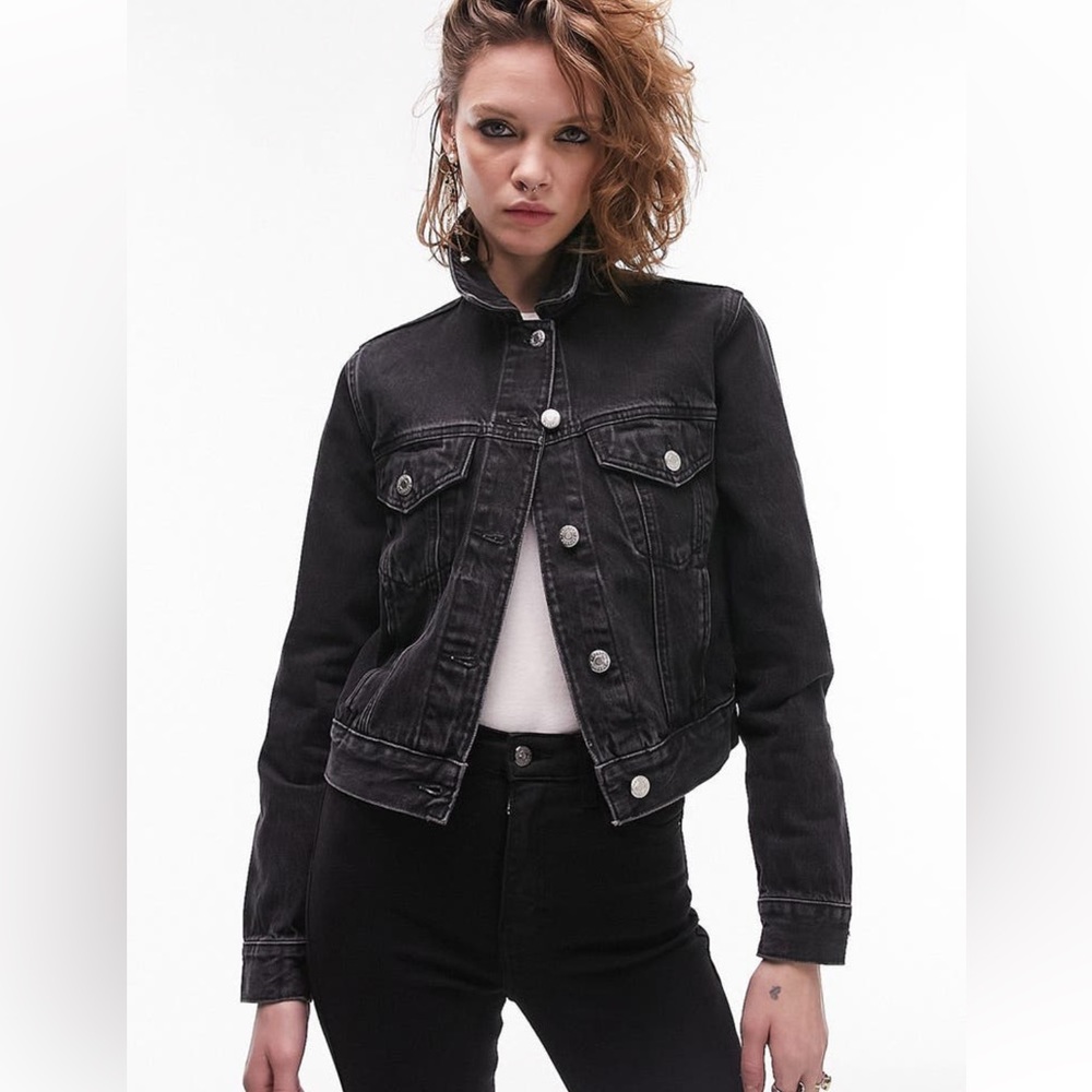 Topshop cropped denim jacket